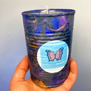 Purple Drip Meditation Candle